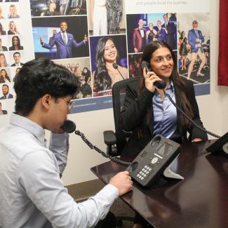 FSU marketing students Arturo Loo and Chloe Patel